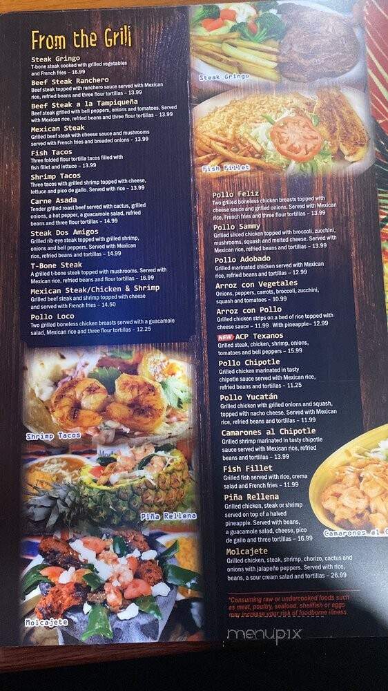 Los Amigos - Washington, NC menu_pic