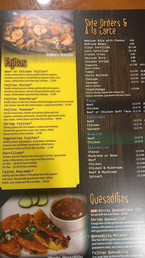 Los Amigos - Washington, NC menu_pic