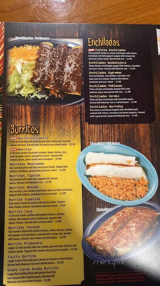 Los Amigos - Washington, NC menu_pic