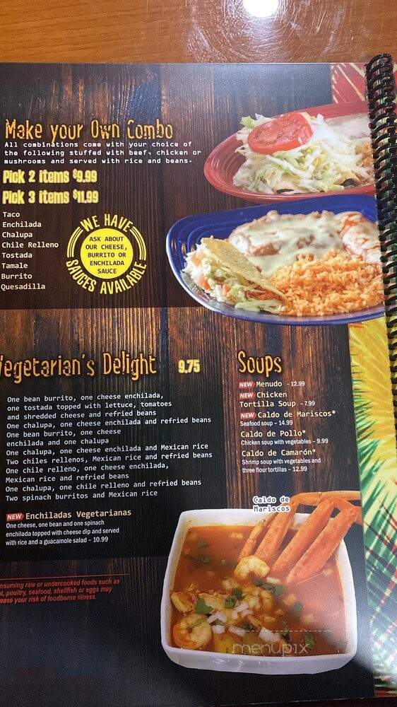 Los Amigos - Washington, NC menu_pic