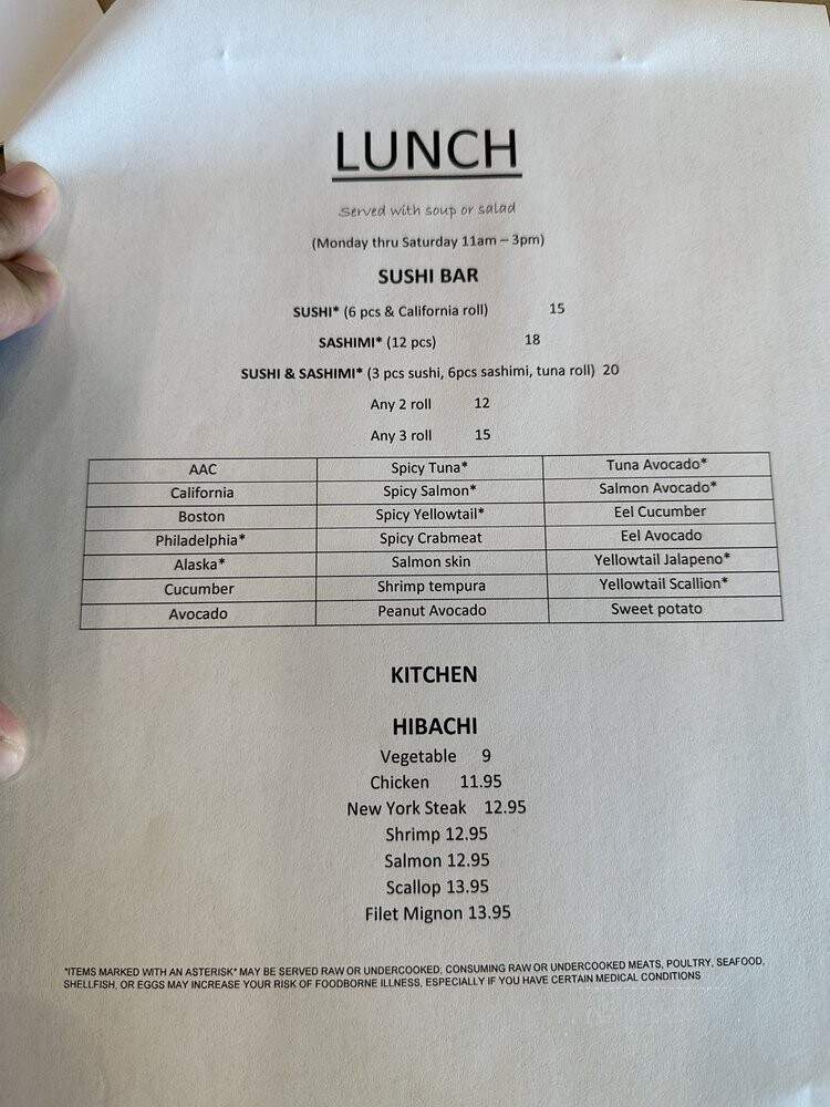 Osaka Sushi Hibachi House - Cypress, TX menu_pic
