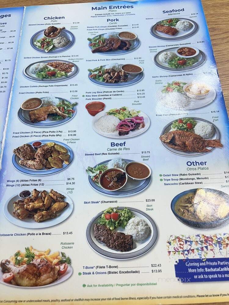 Bachata Caribbean Bar & Grill - Myrtle Beach, SC menu_pic
