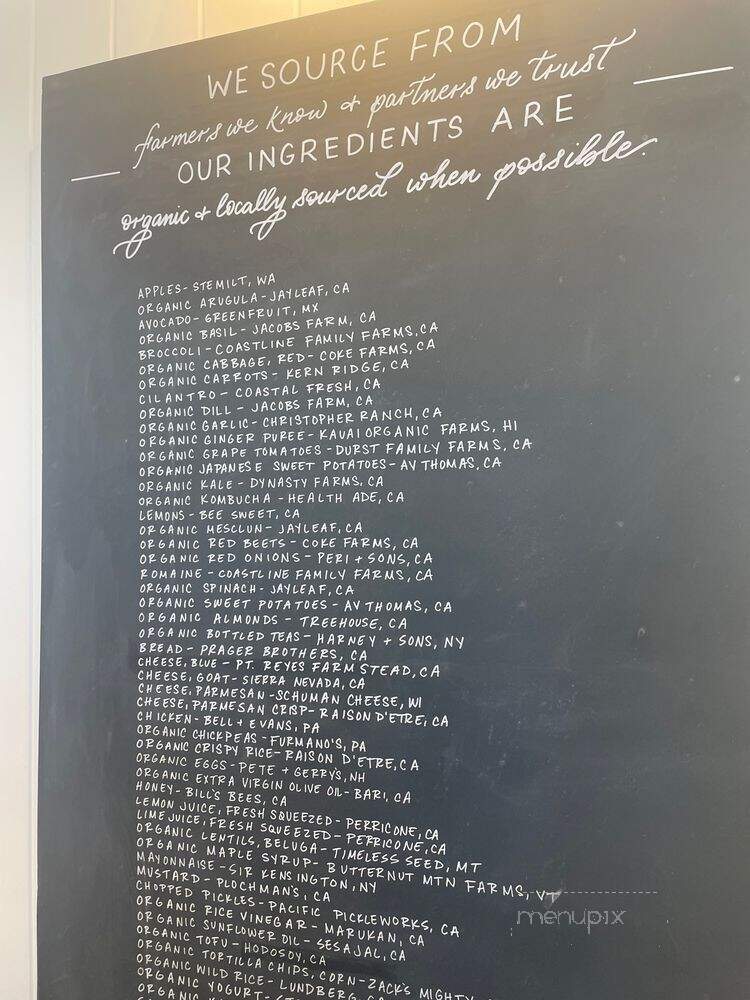 Sweetgreen - San Diego, CA menu_pic