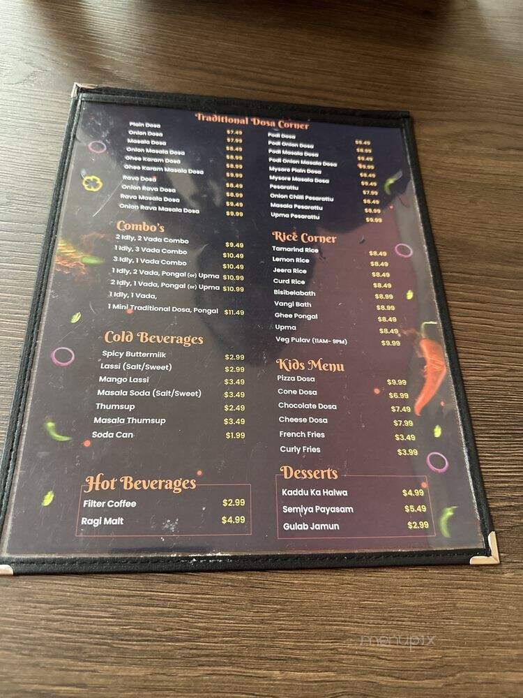 Amrutha Vilas - San Ramon, CA menu_pic