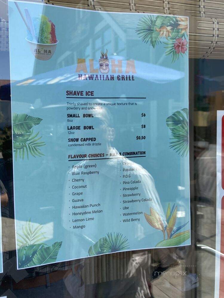 Aloha Hawaiian Grill - Richmond, BC menu_pic