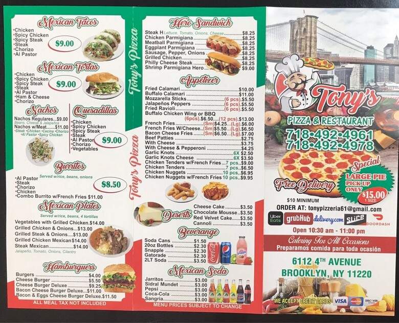 Tony's Pizza - Brooklyn, NY