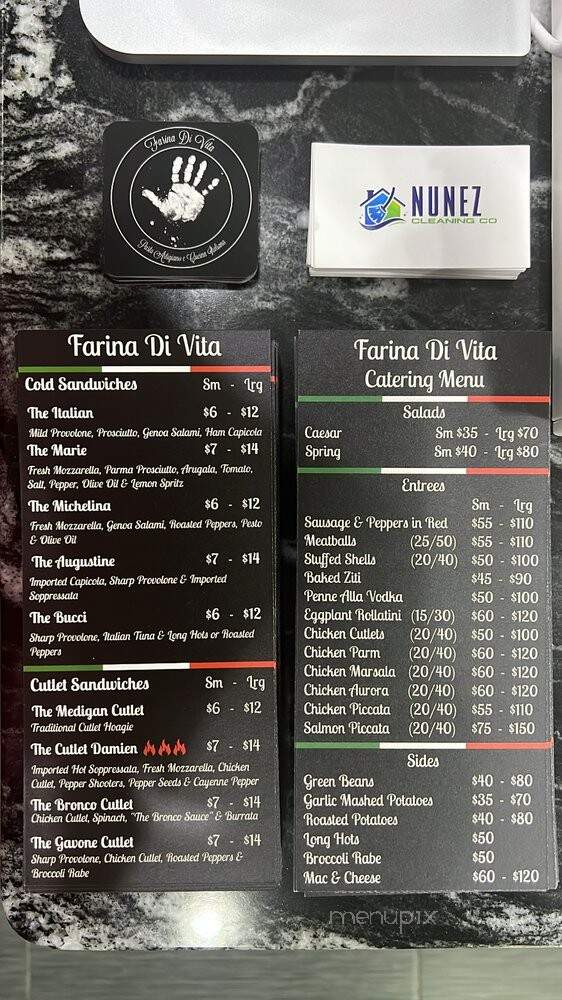 Farina Di Vita - Philadelphia, PA menu_pic