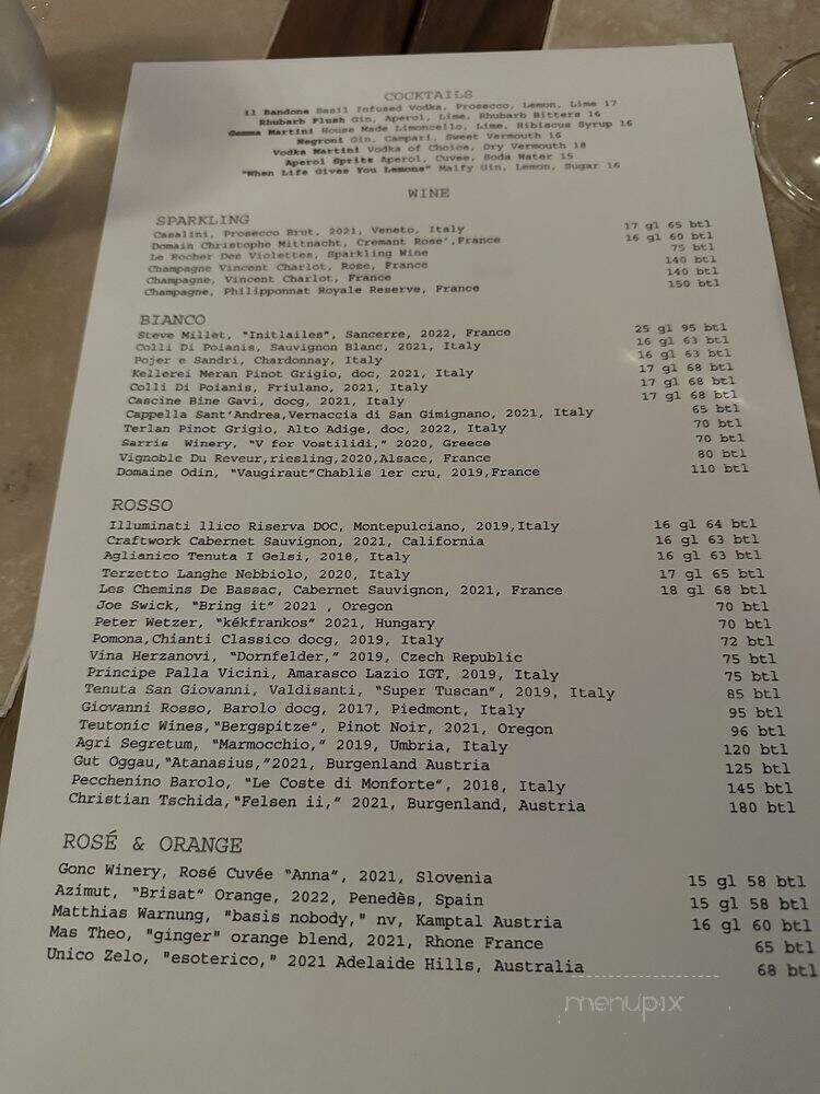Bandone - New York, NY menu_pic