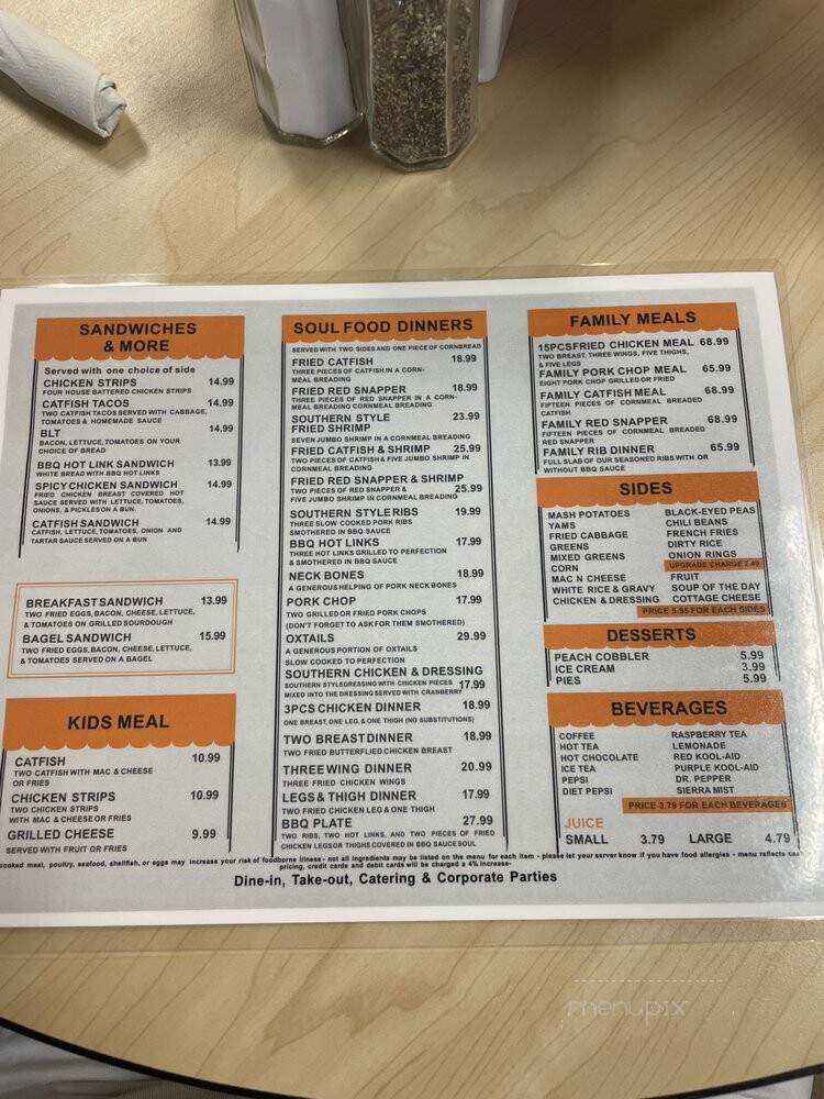 Soul Sister House of Soul - Bakersfield, CA menu_pic