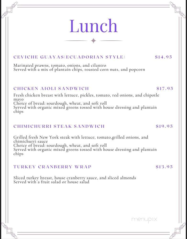Nina's Cafe - Foster City, CA menu_pic