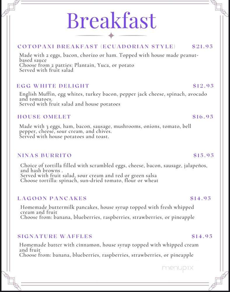 Nina's Cafe - Foster City, CA menu_pic