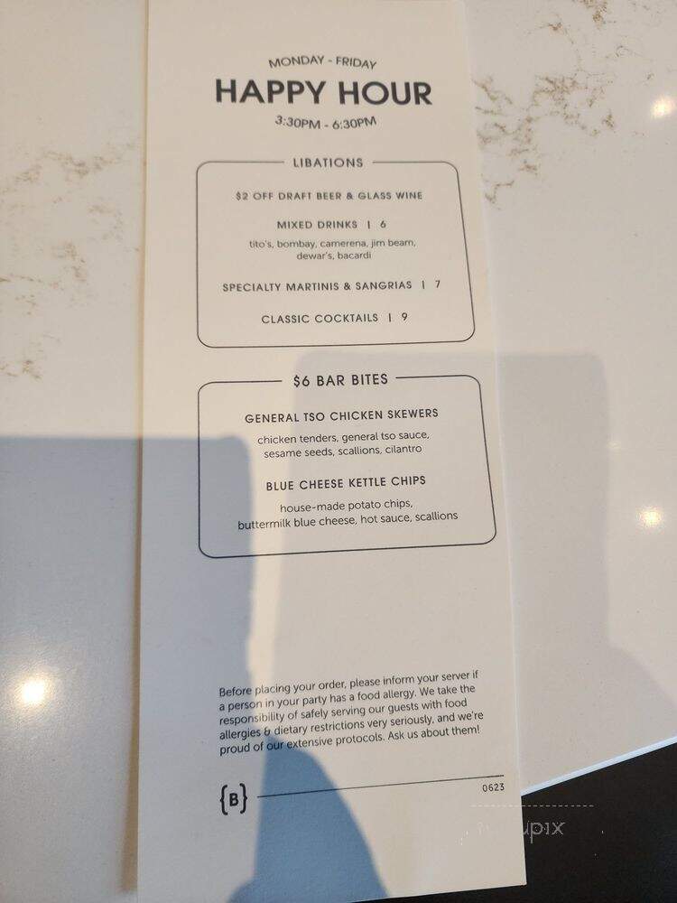 Burtons Grill & Bar - Richmond, VA menu_pic