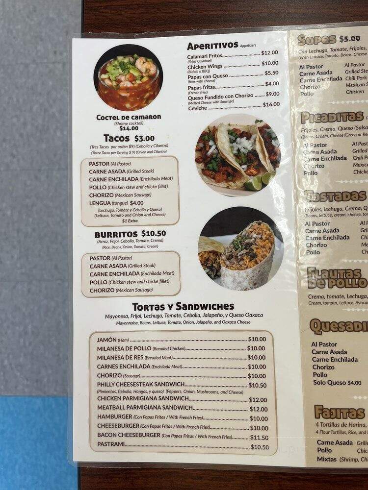 Ebenezer Mexican Restaurant - Roselle Park, NJ menu_pic