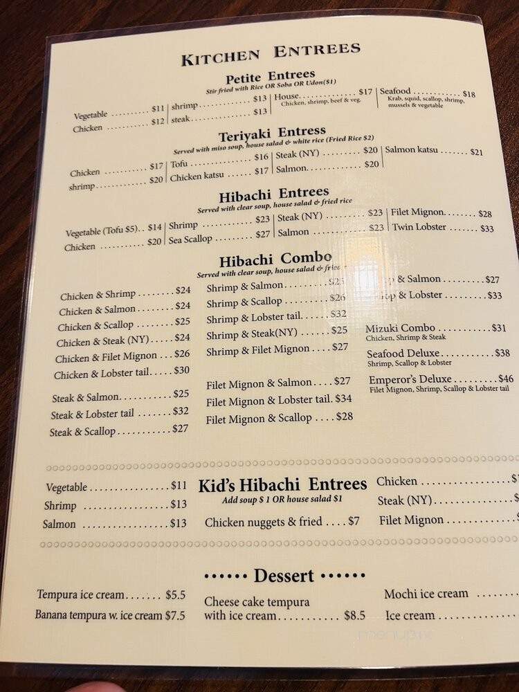 Mizuki Japanese Cuisine - Fort Myers, FL menu_pic