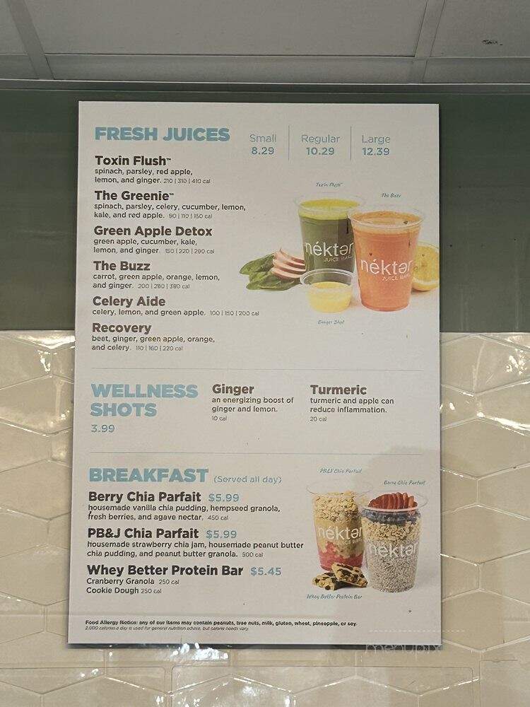Nekter Juice Bar - Riverside, CA menu_pic