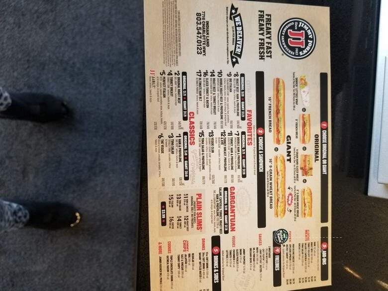 Jimmy John's Gourmet Sandwiches - Indian Land, SC menu_pic