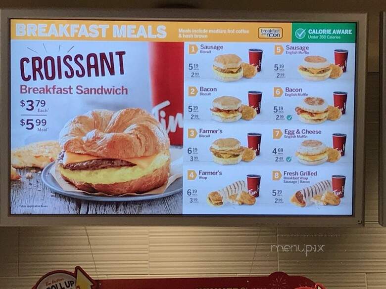Tim Hortons - Vancouver, BC menu_pic