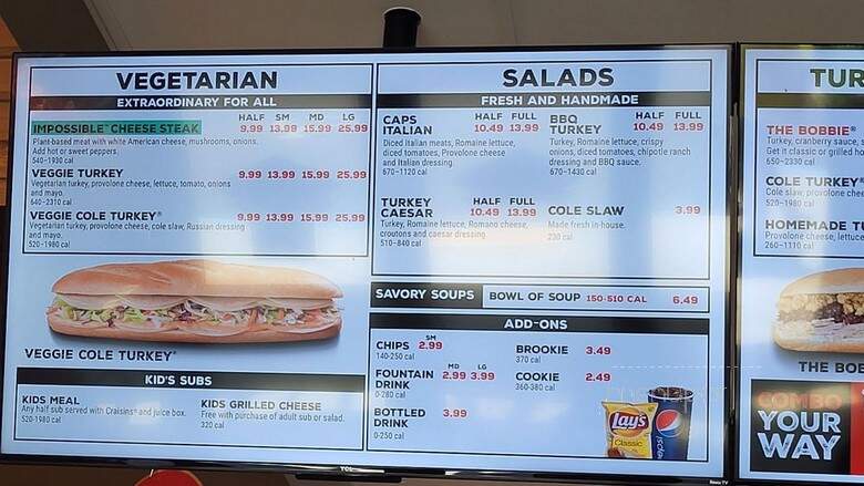Capriotti's Sandwich Shop - Honolulu, HI menu_pic