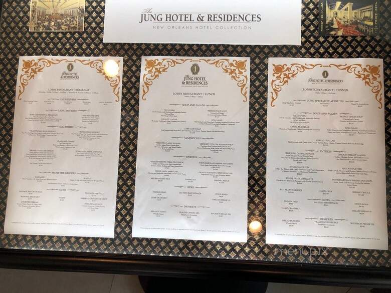 The Jung Hotel Lobby Restaurant & Lounge - New Orleans, LA menu_pic