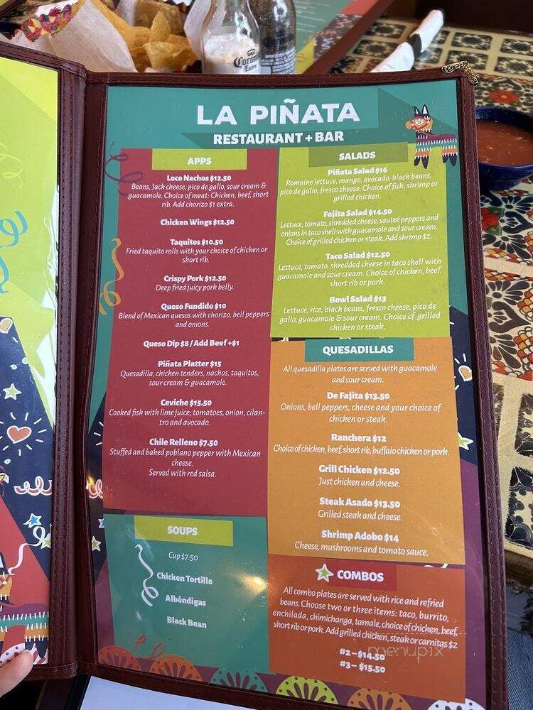La Pinata - Providence, RI menu_pic