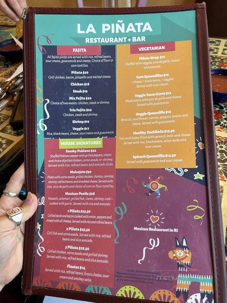 La Pinata - Providence, RI menu_pic