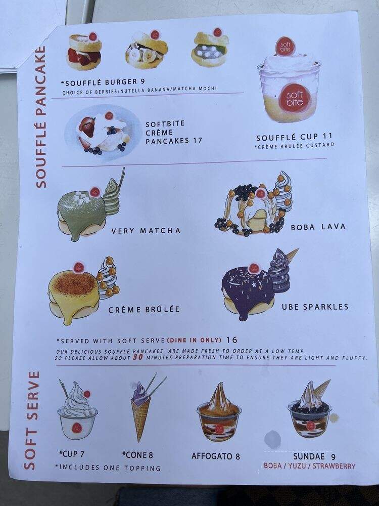 Softbite - New York, NY menu_pic