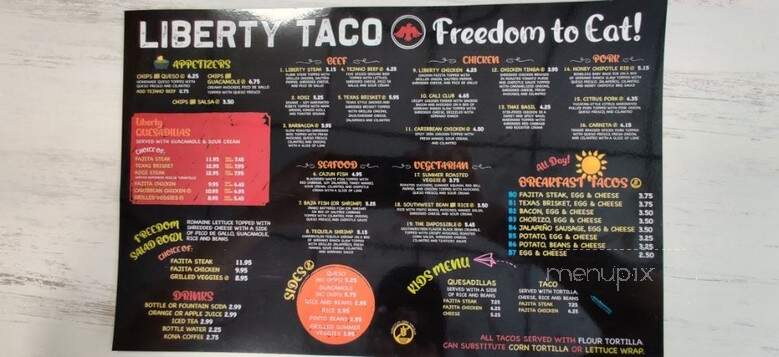 Liberty Taco - Houston, TX menu_pic