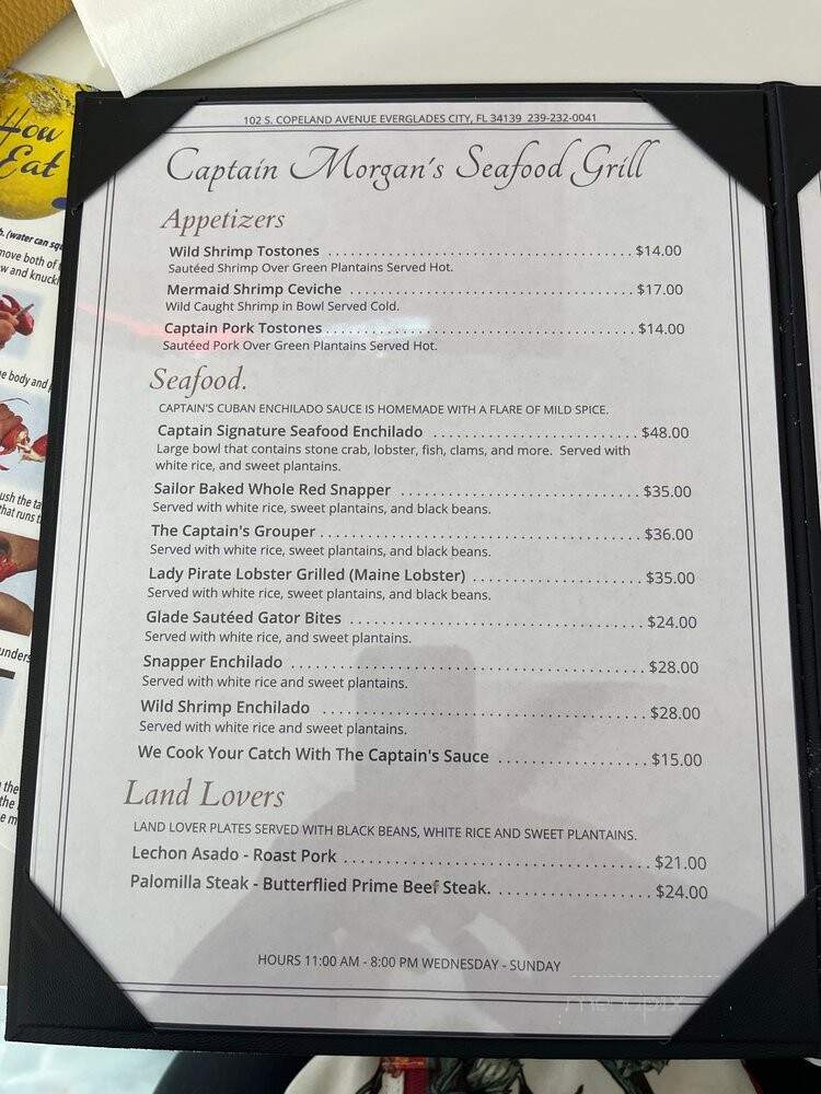 Captain Morgan's Seafood Grill - Everglades City, FL