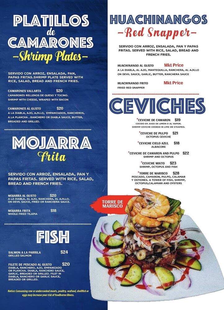 Cielo Azul Mexican Kitchen and Seafood - Jacksonville, FL menu_pic
