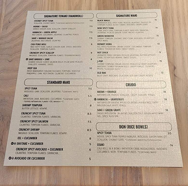 Kema By Kenaki - Potomac, MD menu_pic