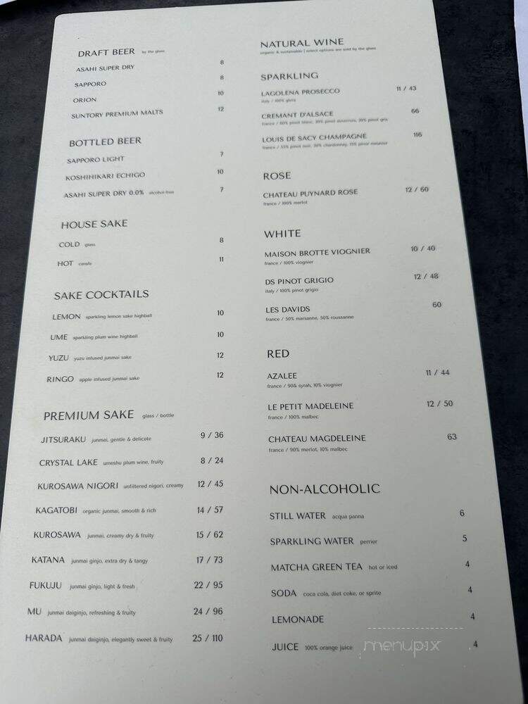 Rakkan Miso / Izakaya - Los Angeles, CA menu_pic