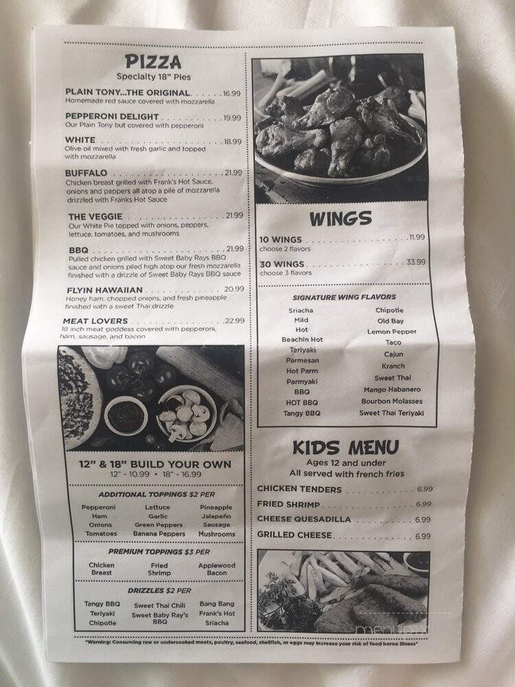 Toasted Turtle - Myrtle Beach, SC menu_pic