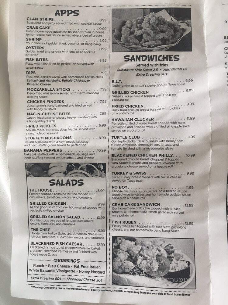 Toasted Turtle - Myrtle Beach, SC menu_pic