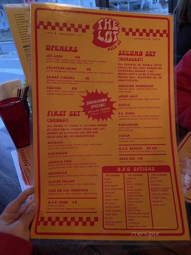The Lot Beer - Granville, OH menu_pic
