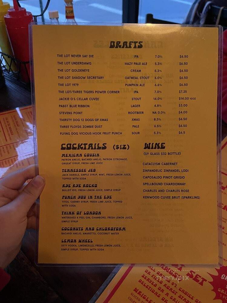 The Lot Beer - Granville, OH menu_pic