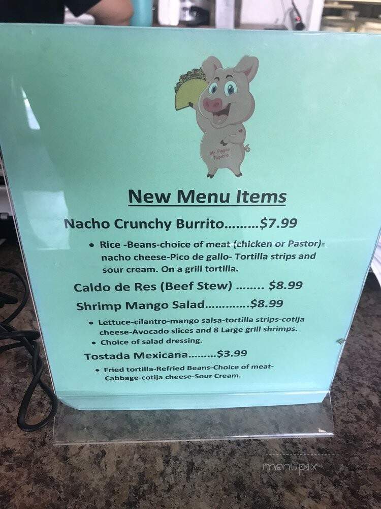 Mr Piggies Taqueria - Santa Fe Springs, CA menu_pic