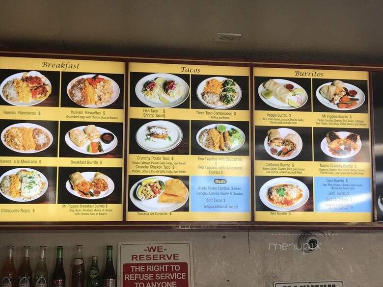 Mr Piggies Taqueria - Santa Fe Springs, CA menu_pic