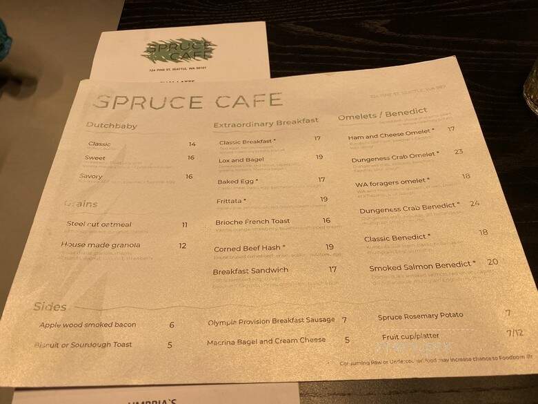Spruce Cafe - Seattle, WA
