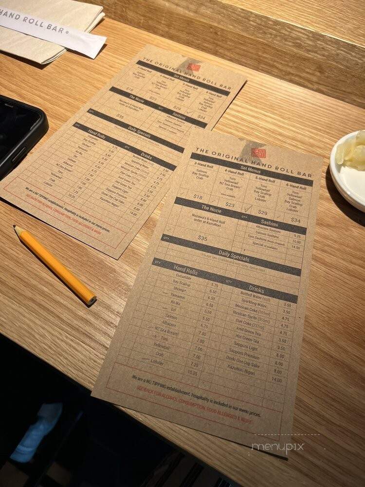 Kazu Nori - New York, NY menu_pic