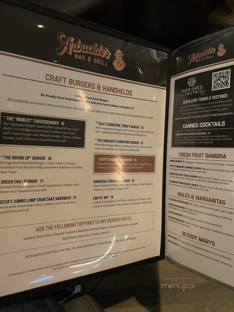 Arbuckle's Bar & Grill - Virginia Beach, VA menu_pic