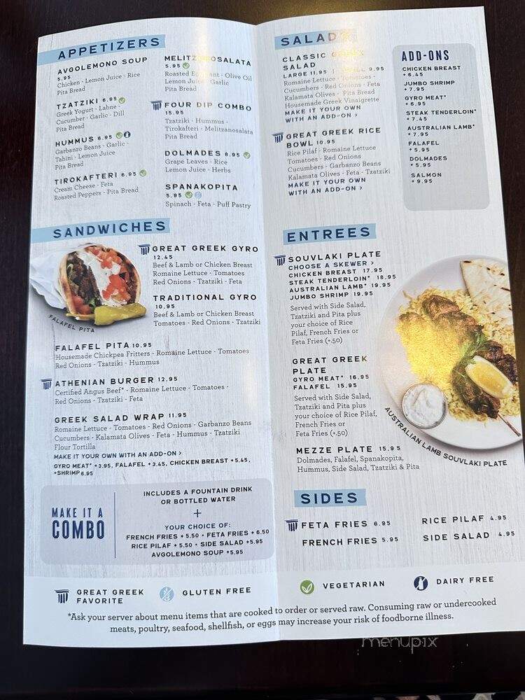 The Great Greek Mediterranean Grill - Roseville, CA menu_pic