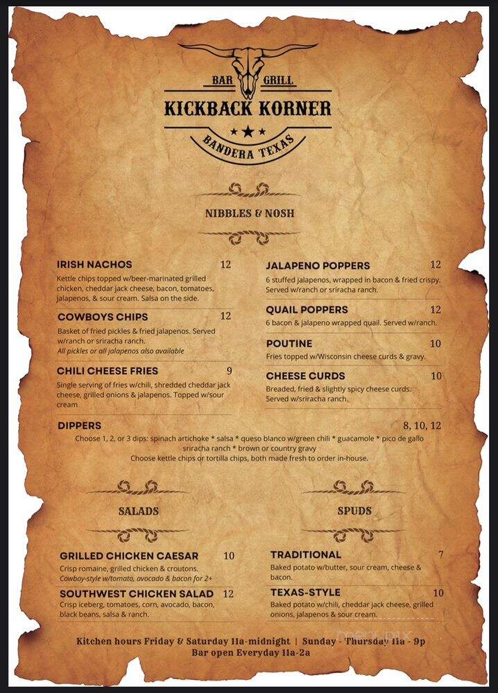 Kickback Korner - Bandera, TX