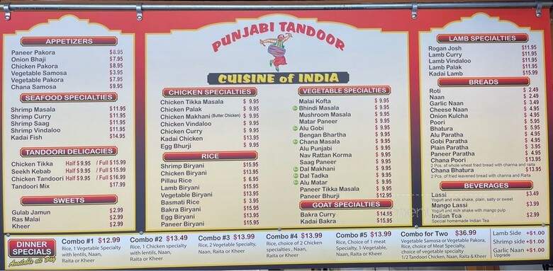Punjabi Tandoor - Norwalk, CA menu_pic