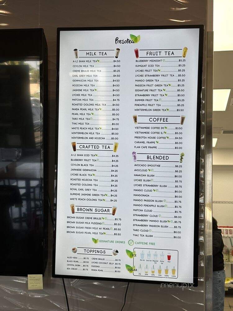 Presotea - Garden Grove, CA menu_pic