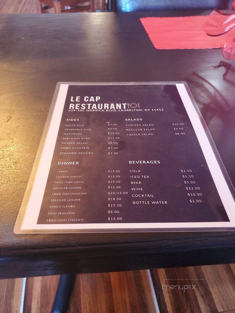 Le Cap Restaurant & Loungue - Jamaica, NY menu_pic