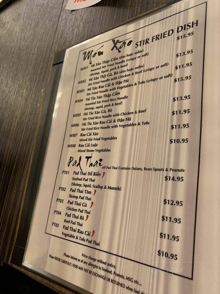 Pho Now - Toronto, ON menu_pic