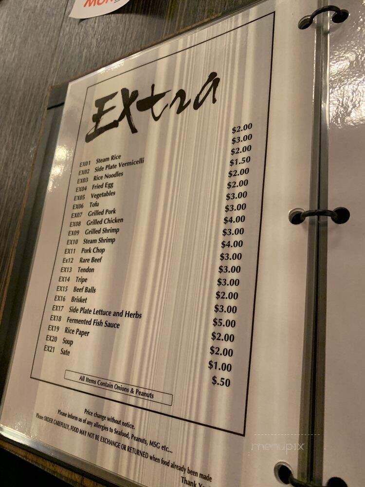Pho Now - Toronto, ON menu_pic