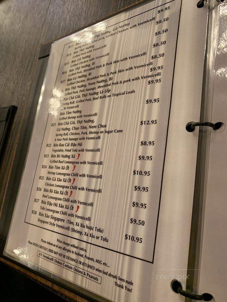 Pho Now - Toronto, ON menu_pic