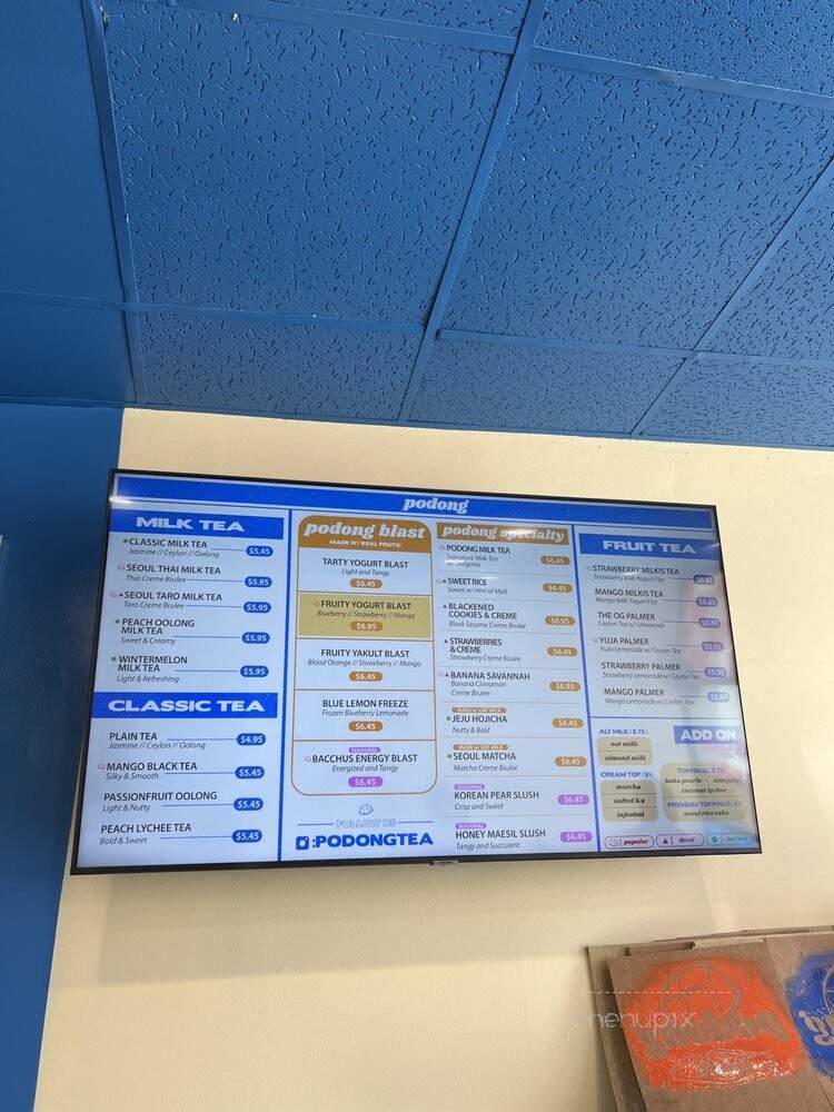 Podong Seoul Tea - La Mirada, CA menu_pic