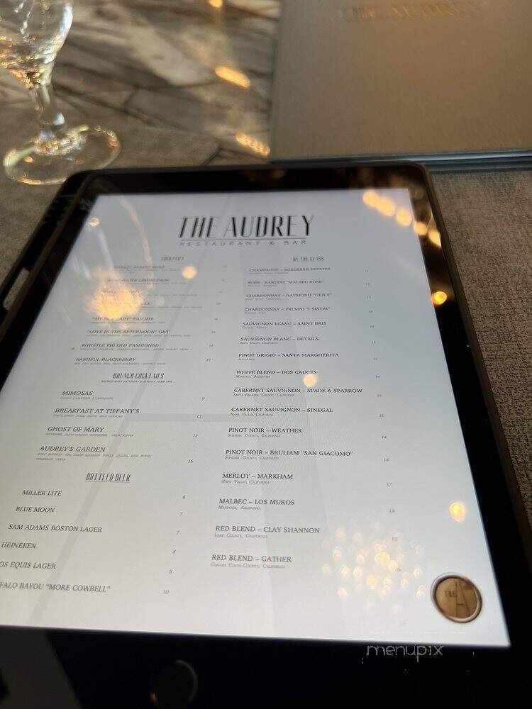The Audrey - The Woodlands, TX menu_pic